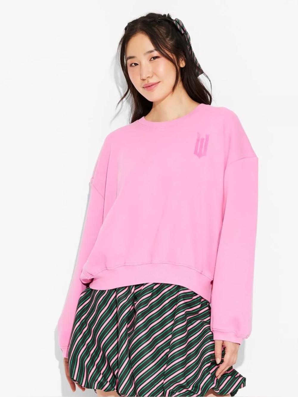 Wicked Paul Tazewell Glinda Defy Gravity Crew Fleece Sweatshirt Pink Size 1X